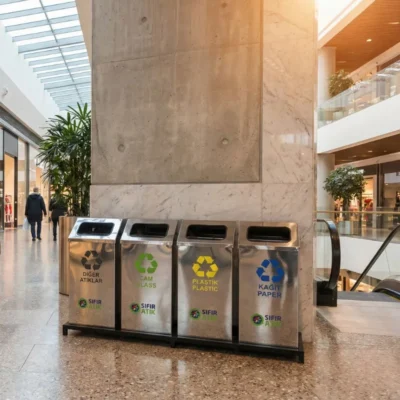 Paslanmaz Kare 4lü Sıfır Atık Seti 1018A