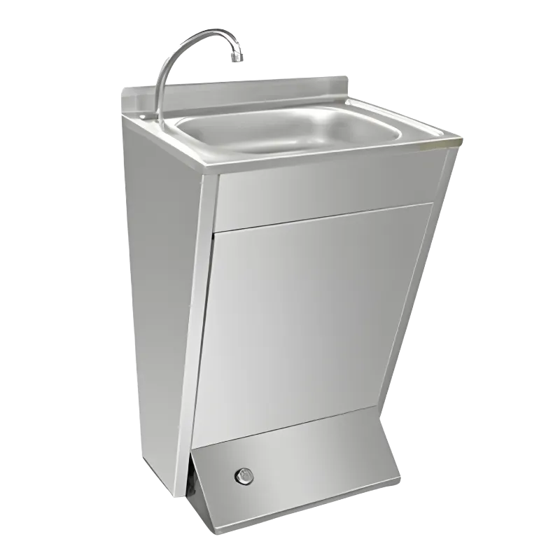 Paslanmaz çelik ayaklı ameliyathane el yıkama evyesi, hastane tipi cerrahi scrub evye ünitesi.