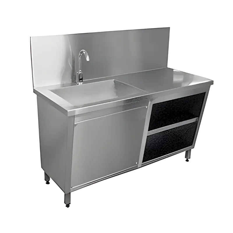 Paslanmaz çelik bebek yıkama evyesi, hastane yenidoğan ünitesi ve doğumhane tipi bebek banyo ünitesi.