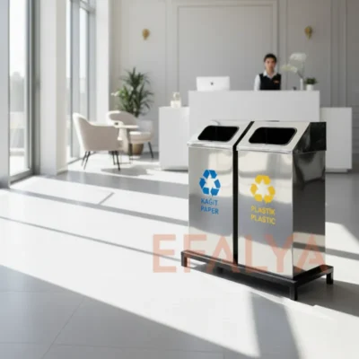 Paslanmaz Kare 2li Geri Dönüşüm Seti 1018C