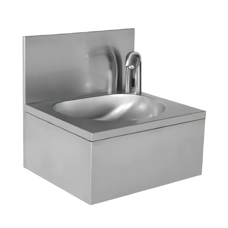 Paslanmaz çelik cerrahi el yıkama evyesi, hastane ve klinik tipi tekli medikal scrub ünitesi.