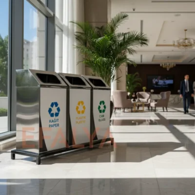 Paslanmaz Kare 3lü Sıfır Atık Seti 1018B