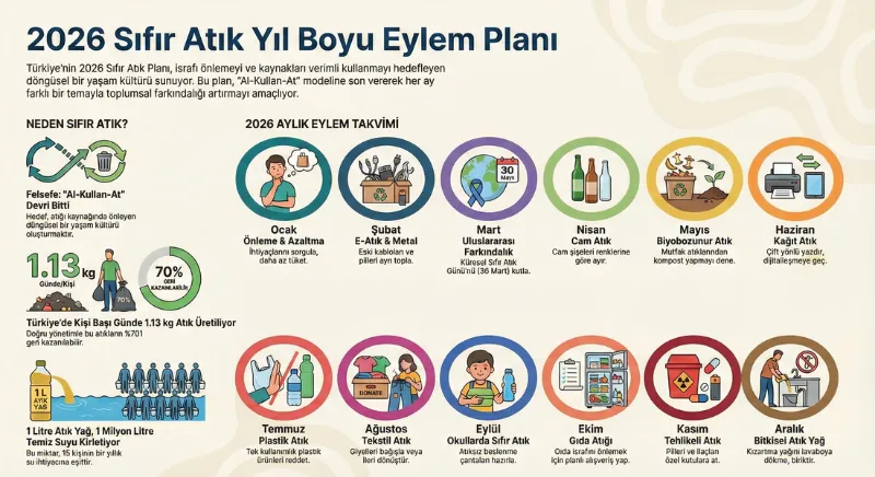 2026 sıfır atık tema infografik