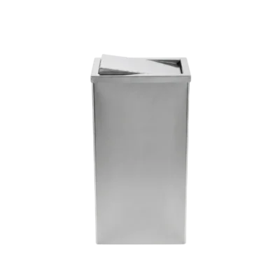Paslanmaz Kare Döner Kapaklı Çöp Kovası