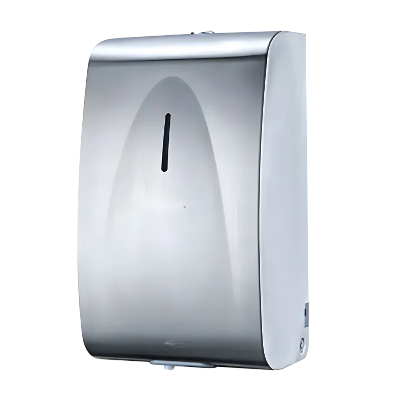 2000 ml kapasiteli, 0.5ml-6ml arası doz ayarlı, 304 paslanmaz çelik elektrikli sensörlü el dezenfektan makinesi.