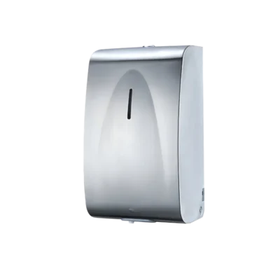 2100 ml (2.1 litre) kapasiteli, bombe tasarımlı 304 paslanmaz çelik, elektrikli ve pilli büyük boy sıvı sabunluk.