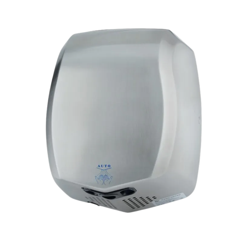 304 kalite paslanmaz çelik gövdeli, UV filtreli ve fırçasız motorlu otomatik el kurutma makinesi.