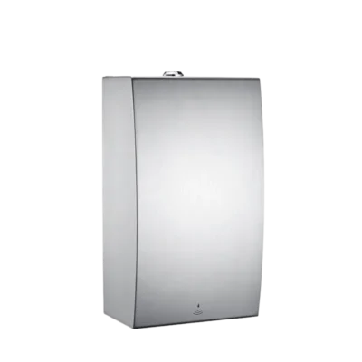 Bombe (kavisli) ön yüzeyli, 1100 ml kapasiteli, 304 paslanmaz çelik sensörlü sıvı sabunluk.