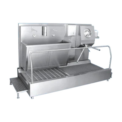 Çift Sensörlü Evyeli ve Otomatik Dezenfektanlı Turnikeli Hijyen İstasyonu