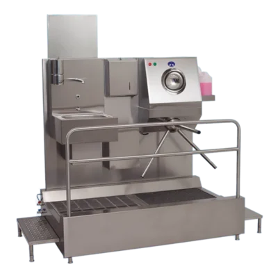 Dizden Kumandalı Evyeli Dezenfektanlı Turnikeli Hijyen İstasyonu