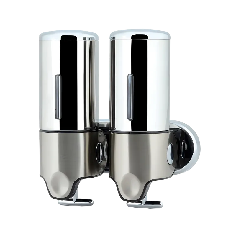 Otel Tipi Paslanmaz Şampuan ve Duş Jeli Dispenseri – Çiftli