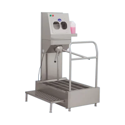 Kompakt Tasarımlı Çift Çanak Dezenfektanlı Turnikeli Hijyen İstasyonu