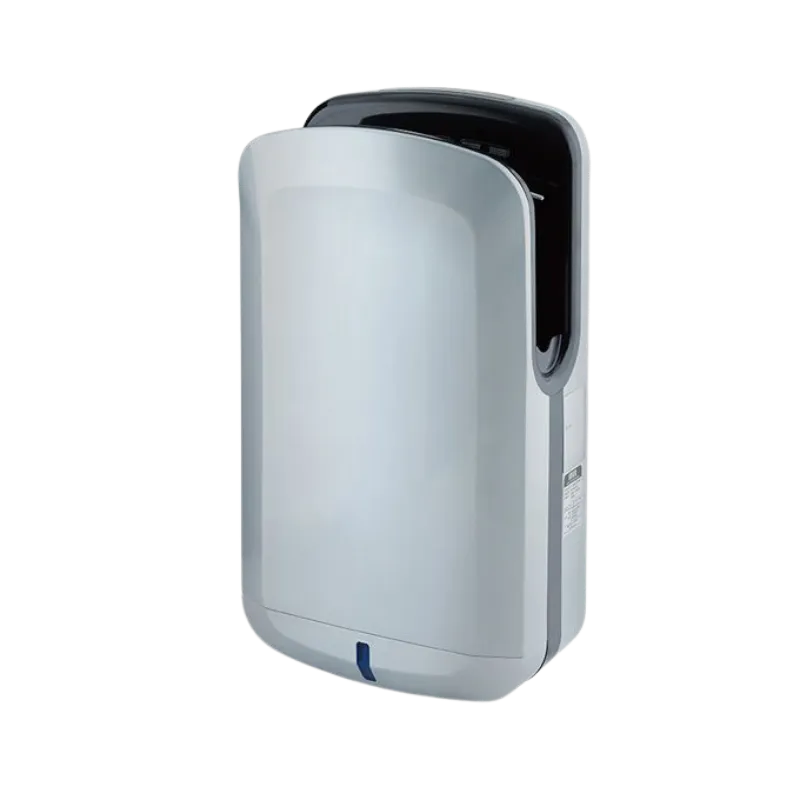 Kule tipi fotoselli jet motorlu el kurutma makinesi, gümüş gri ABS gövde, HEPA13 filtreli, hız ayarlı.