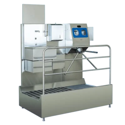 Sensörlü El Yıkama Evyeli ve Dezenfektanlı Turnikeli Hijyen Bariyeri