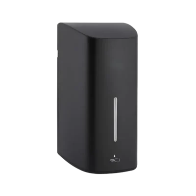 Siyah renkli, 1100 ml kapasiteli, sert ABS plastik gövdeli pilli sensörlü sıvı sabunluk.