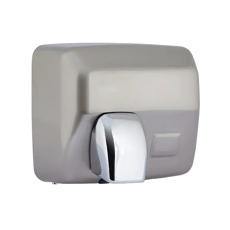 Yassı krom başlıklı, 360 derece dönebilen, galvanize çelik gövdeli 2500W el ve yüz kurutma makinesi.