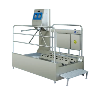 Yatay Fırçalı Taban Yıkamalı ve Dezenfektanlı Turnikeli Hijyen Bariyeri