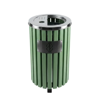 Paslanmaz Kapaklı Dış Mekan Çöp Kovası